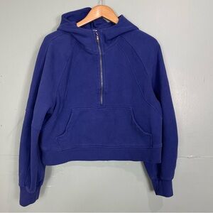 Lululemon Scuba Oversized Half Zip Hoodie Royal Blue Size Medium Large lw3dm4s